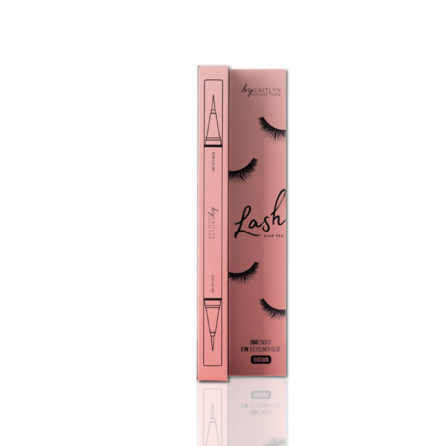 Brown Brush On Eye Lash Adhesive Glue Eyeliner Pen & Lash Duo