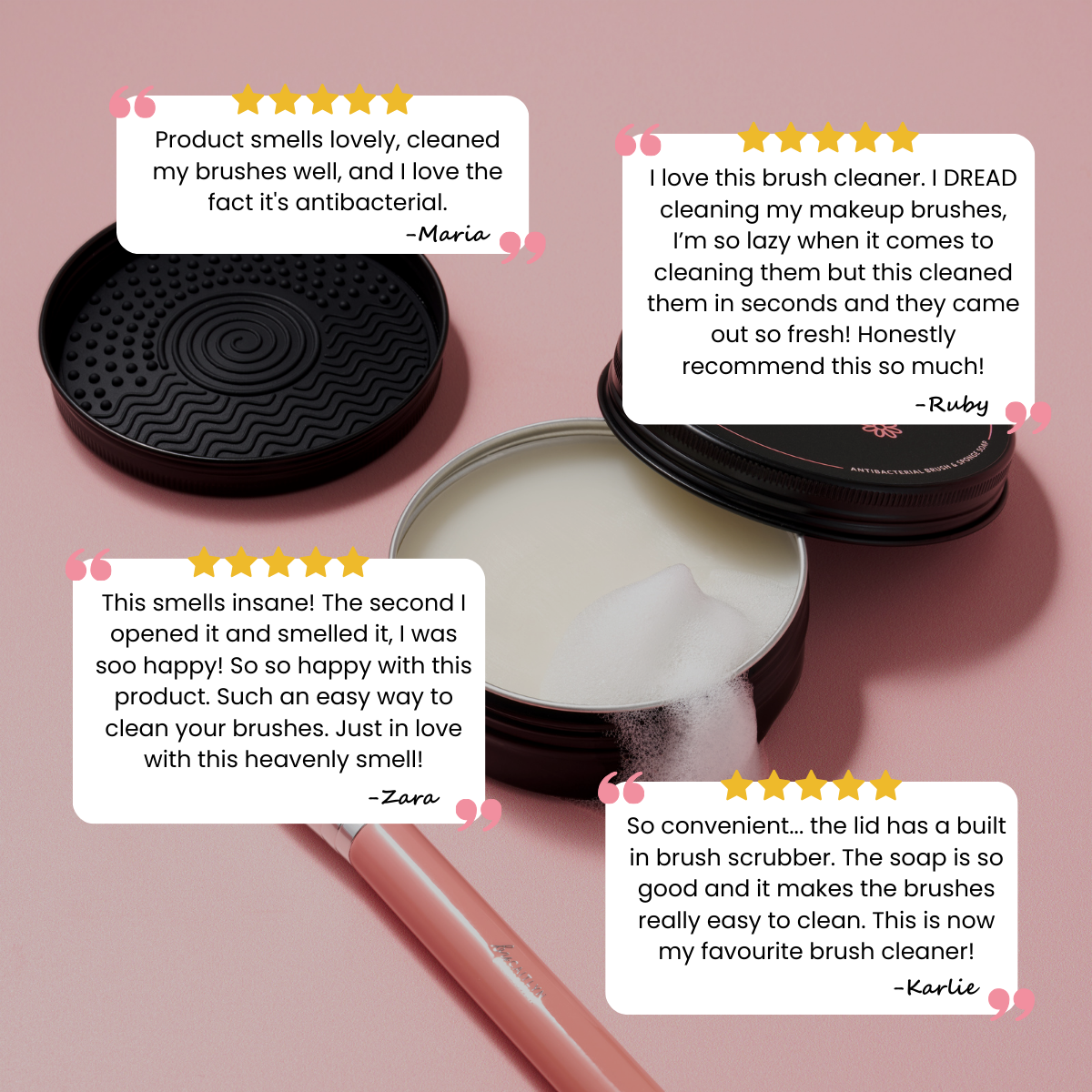 Antibacterial Brush & Sponge Cleansing Soap Trio Bundle