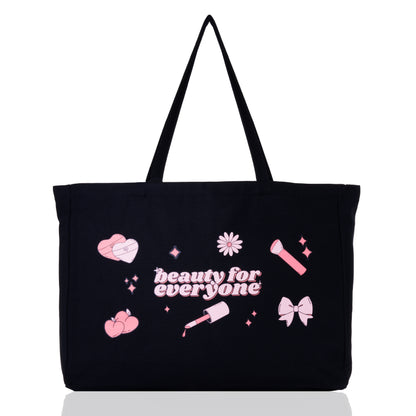 XL Black Tote Canvas Bag