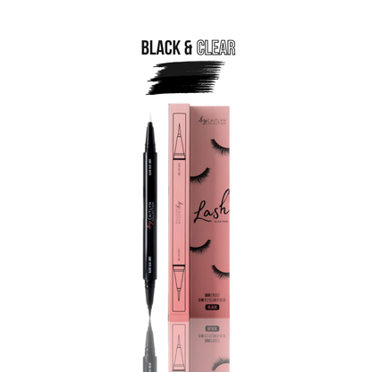 Black 2-In-1 Eye Lash Adhesive Glue Eyeliner Pen & Lash Duo