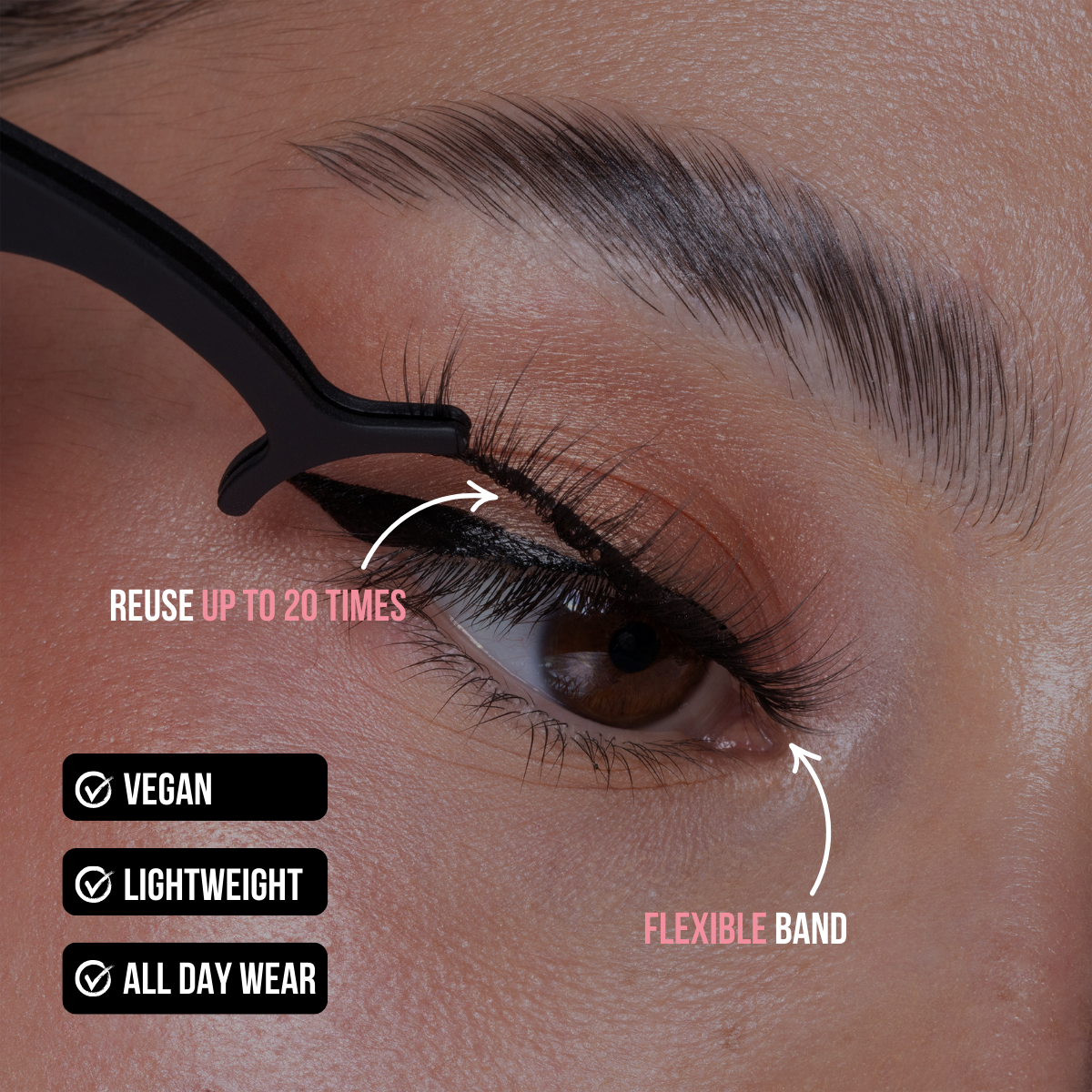 Luxury Vegan Reusable Lashes - Blair
