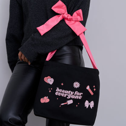 Bow Tie Tote Canvas Bag