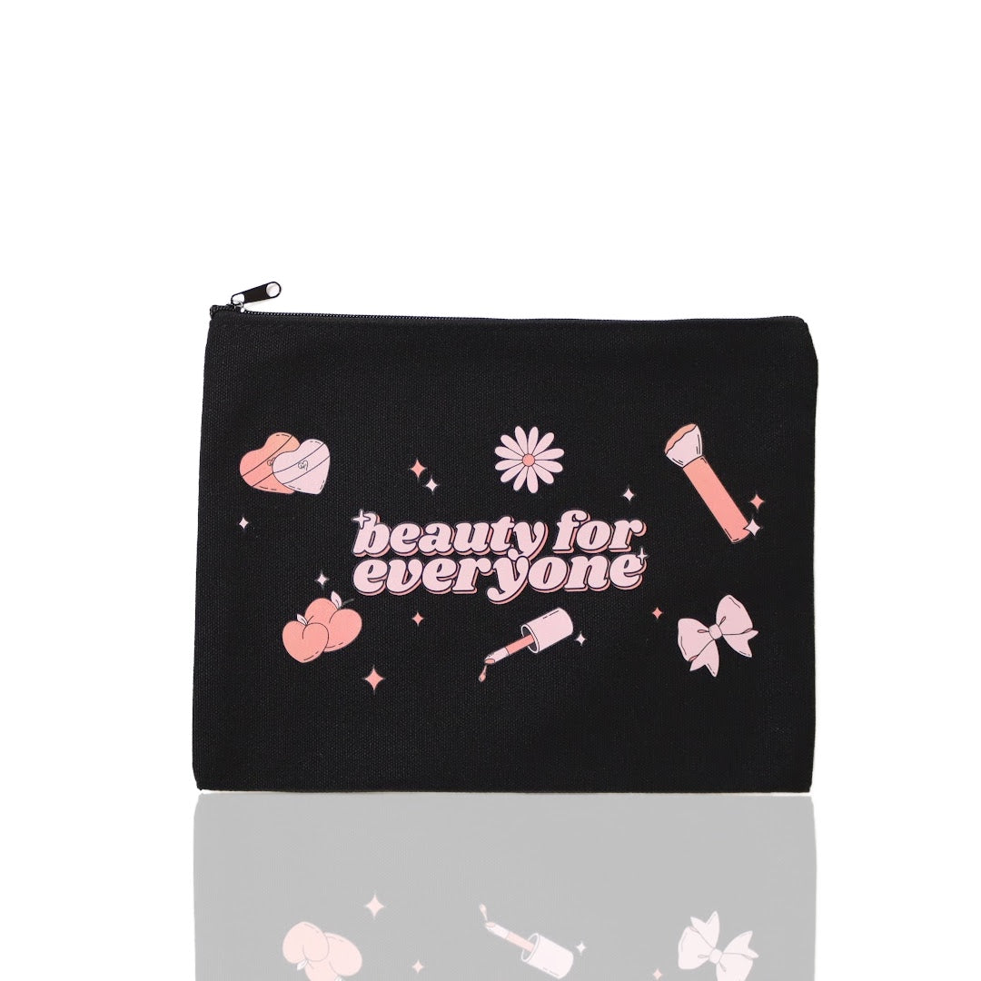 Beauty For Everyone Canvas Makeup Bag