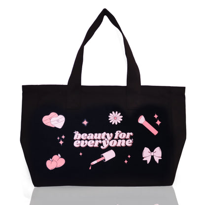 Large Black Tote Canvas Bag